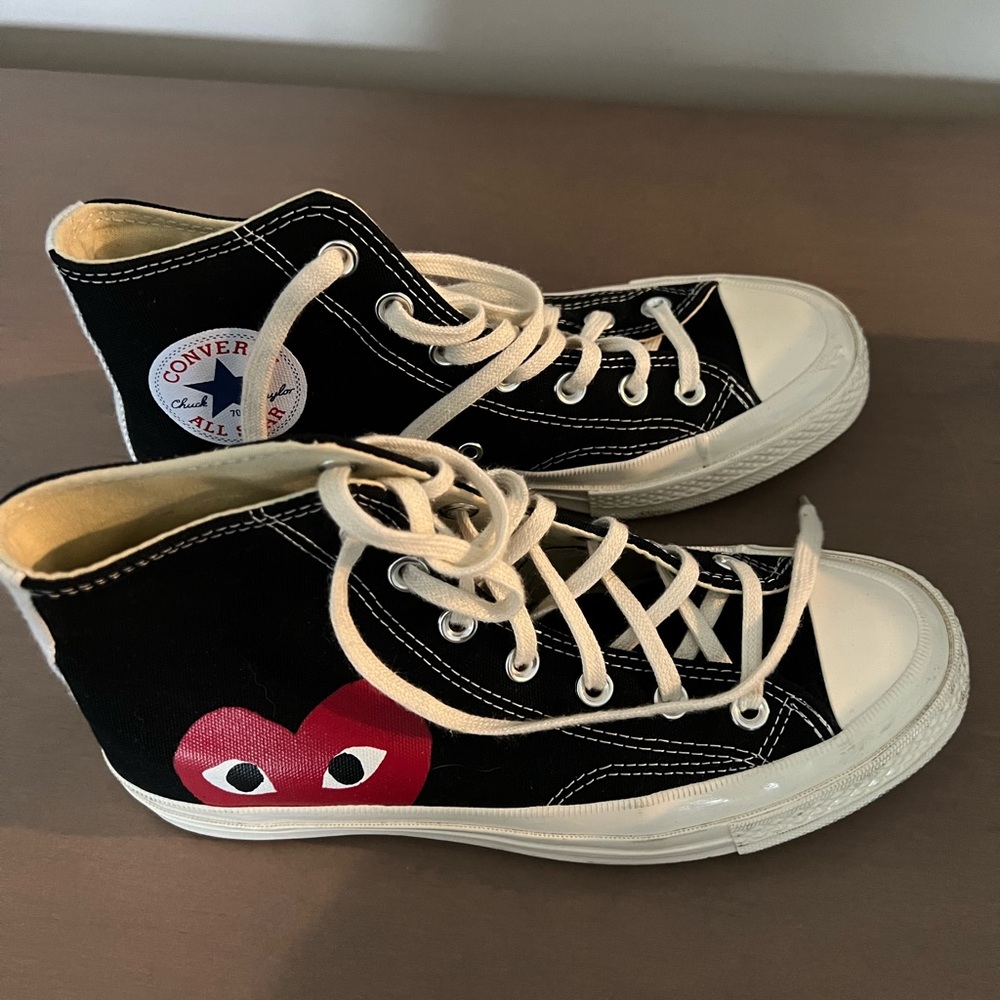 Converse x Comme des Garçons Play HighTop Black Sneakers women’s Size 8